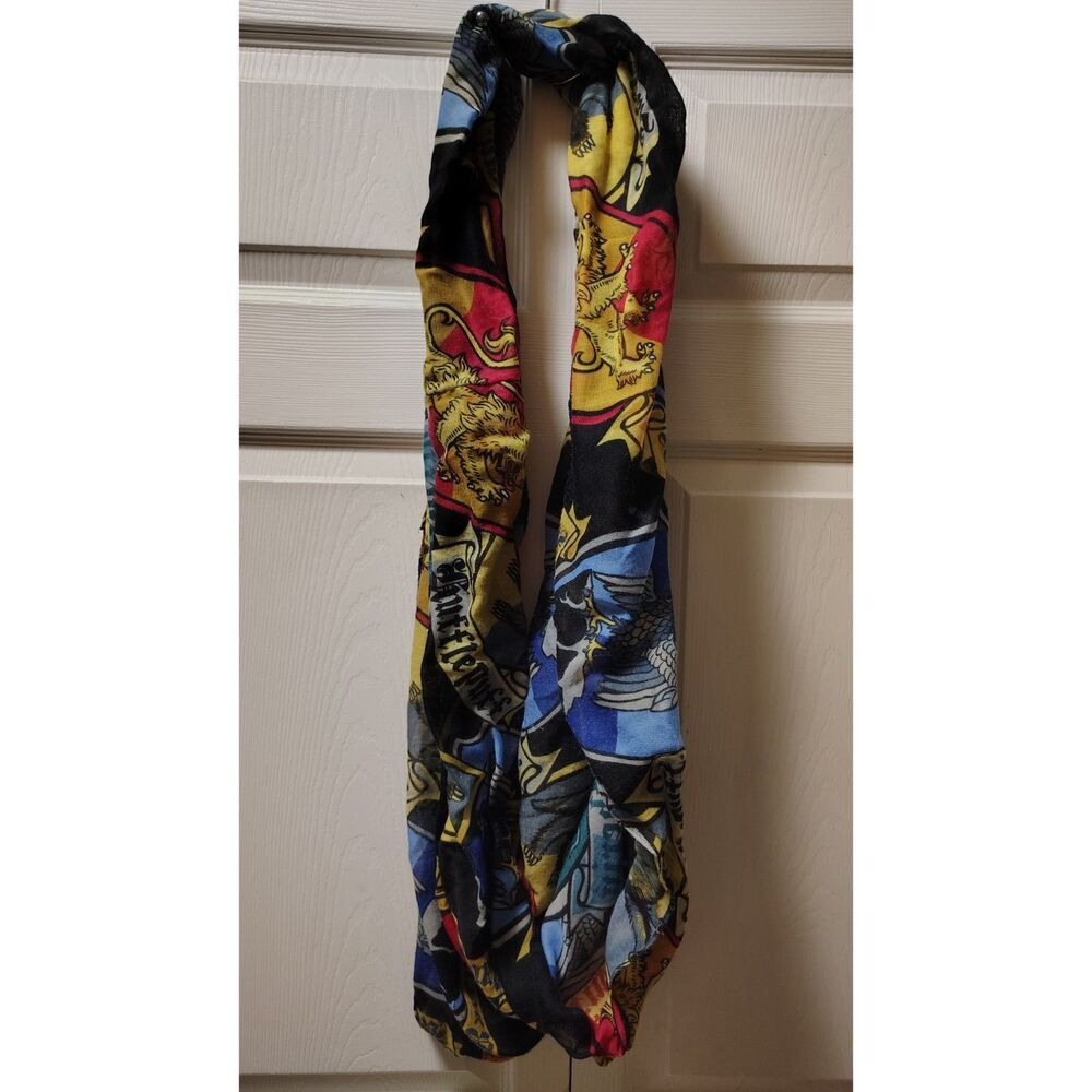 Harry Potter Hogwarts House Crest Print Infinity Scarf